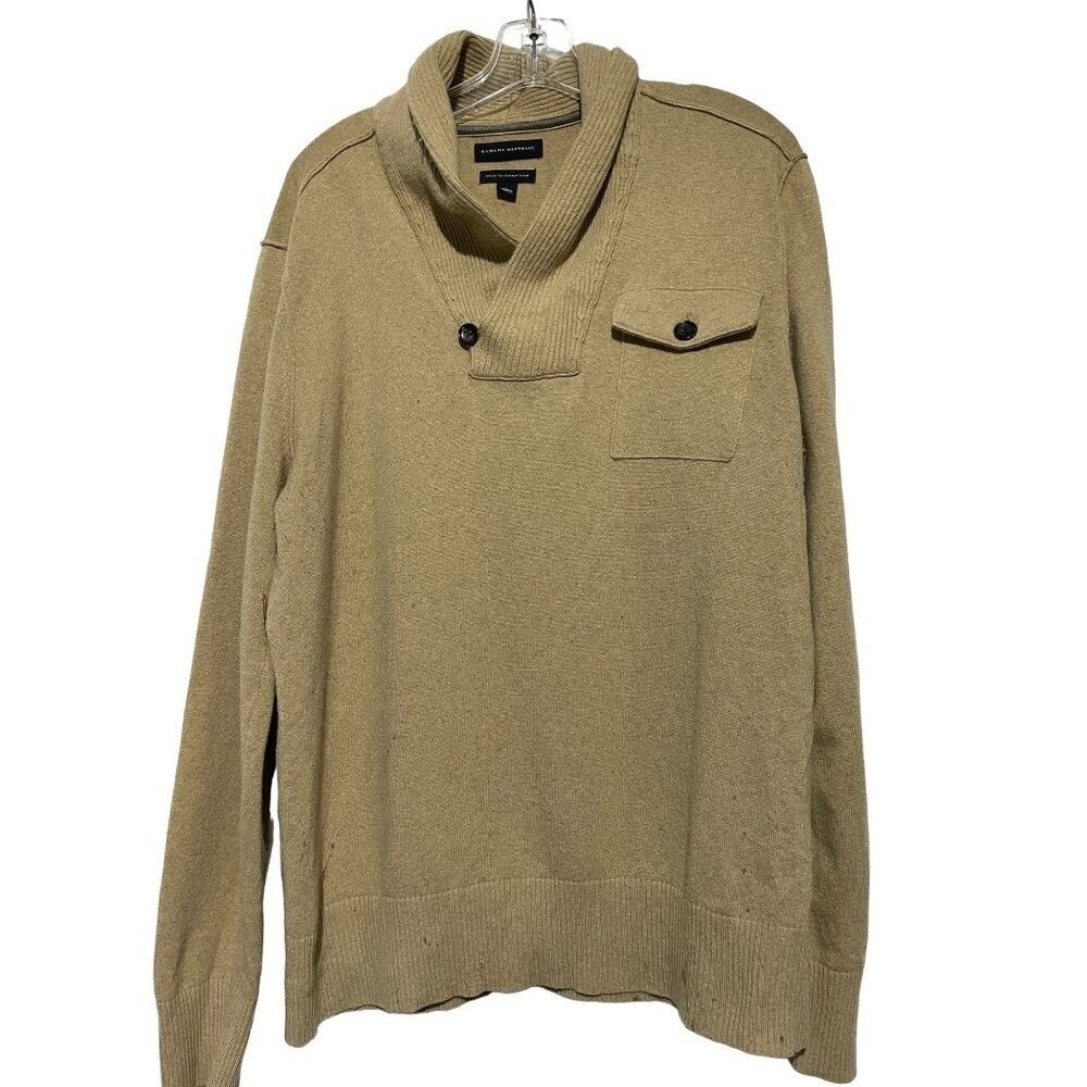 Banana Republic Men's  Pullover Sweater Wool Blend Tan Size Large